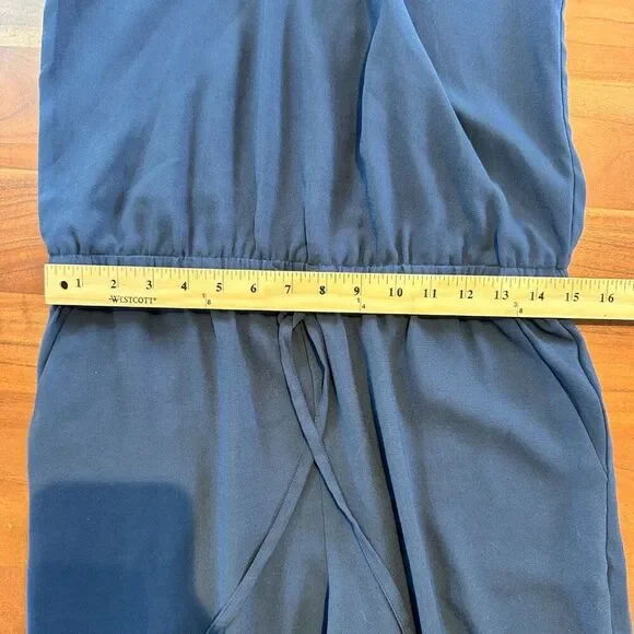 CAbi Sleeveless Jumpsuit Drawstring Waist Jogger-Style Zip-Back Navy-Blue W US S - Picture 11 of 11